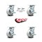 Service Caster 5 Inch Semi Steel Caster Set with Roller Bearings 4 Brake 2 Swivel Lock SCC SCC-30CS520-SSR-TLB-BSL-2-TLB-2 - alternate 5